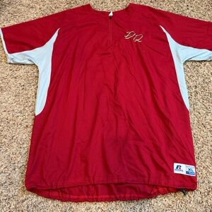 Russell Athletic Red batting jacket  with DQ Logo